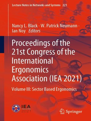 cover image of Proceedings of the 21st Congress of the International Ergonomics Association (IEA 2021)